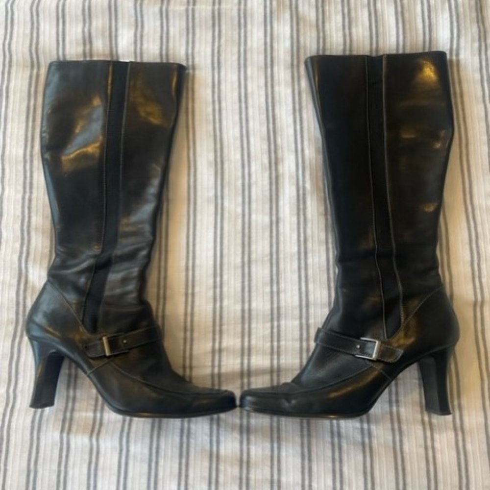 Anne Klein Tall Black Boots Size 9